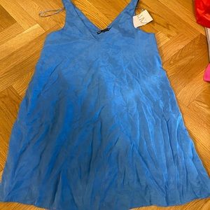 Zara blue V neck tank dress XS